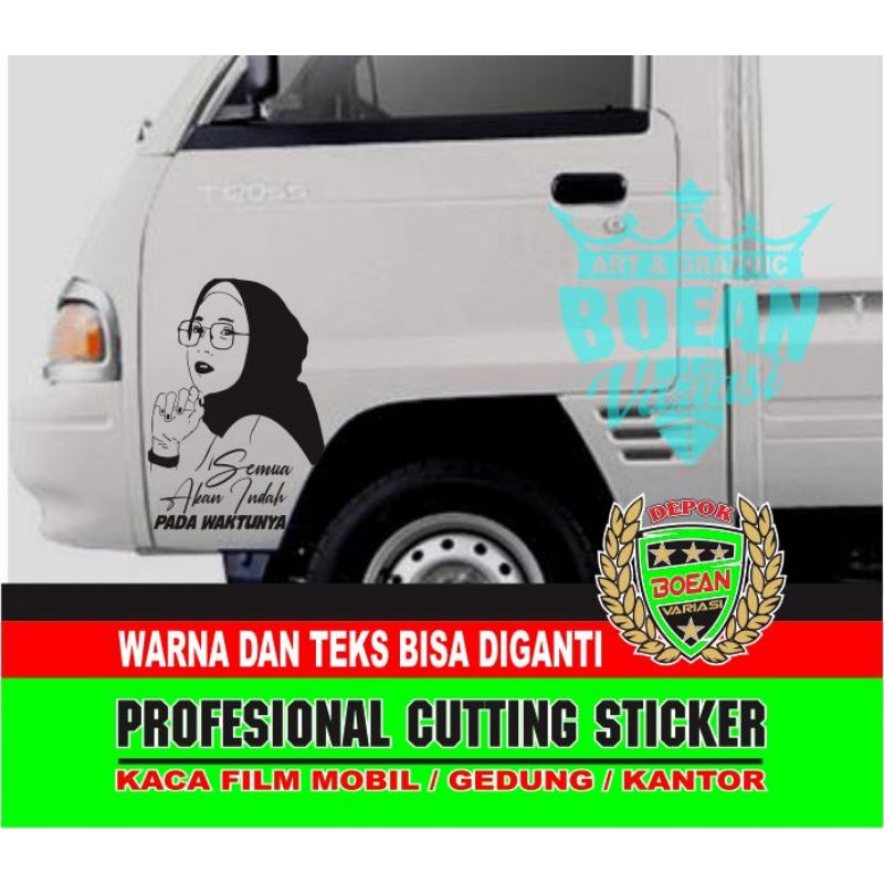 Jual Cutting Sticker Cewek Hijab Buat Pintu Kaca Mobil Truck Pick Up Losbak Grandmax App