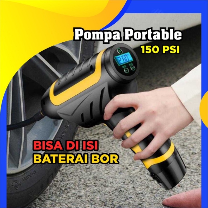 Pompa Ban Mobil Portable Pompa Mobil Electrik Tire Air Compressor 120W 150PSI