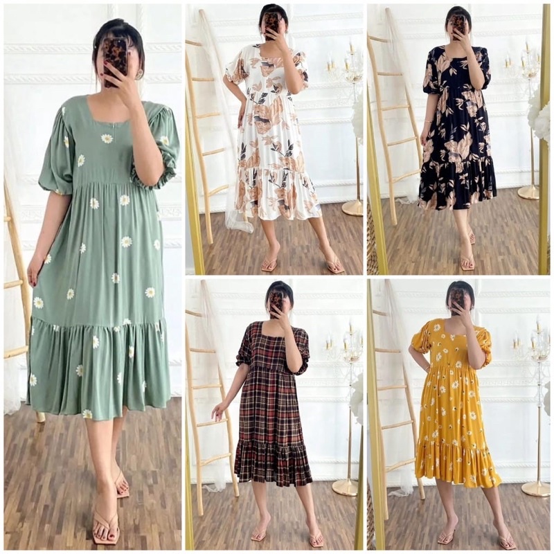 (RPA) ALL TUNIK DASTER DAILY BUSUI DRESS RAYON UNIQLO