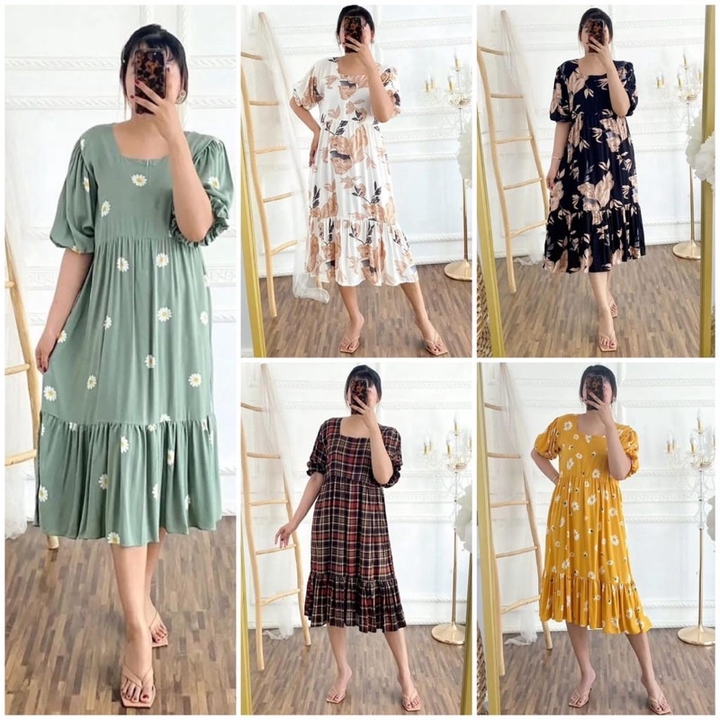 (RPA) ALL TUNIK DASTER DAILY BUSUI DRESS RAYON UNIQLO