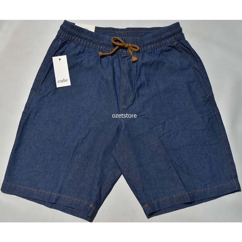 Celana Pendek Pria Jeans COLE Biru Reguler Fit RPC06 ORIGINAL
