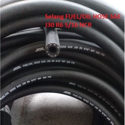 Selang Minyak NCR  FUEL/OIL HOSE SAE J30 R6  Slang Puel ukuran 1/4, 3/8, 5/16, 1/2 Inc