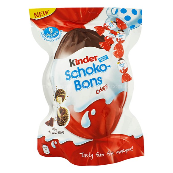 KINDER SCHOKOBONS CRISPY ISI 9 - Coklat Import Kinder