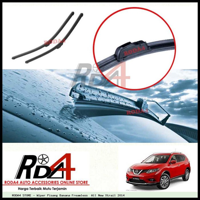 Wiper Mobil All New Xtrail 2014 24 16 Frameless Banana 1 Set 2 Pcs