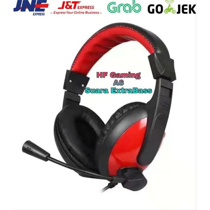 Headset Handsfree Gaming A6 Plus Mic Full Bass