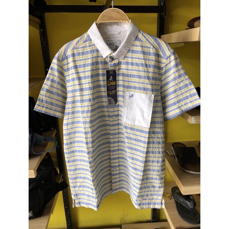 KLS039 Ob kemeja lois original  garis garis