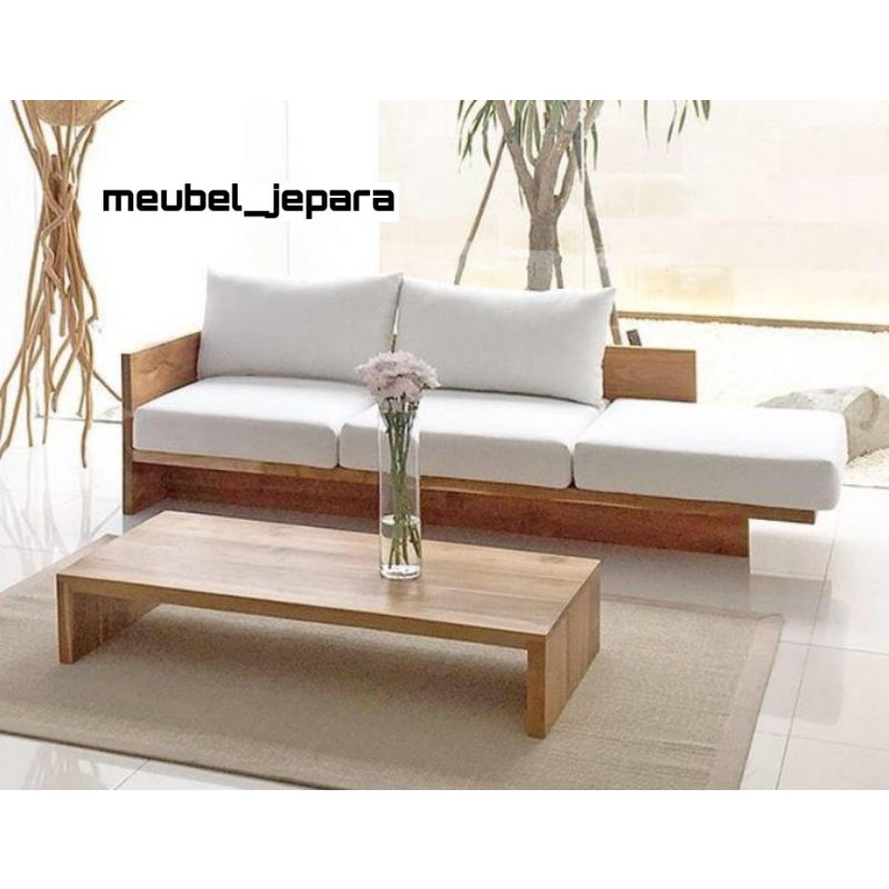 SOFA MINIMALIS KAYU JATI TUA/FURNITURE JEPARA