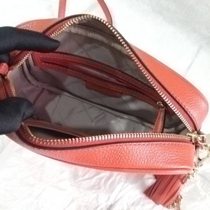 Tas Selempang Kamera Michael Kors jet set camera bag Orange spice