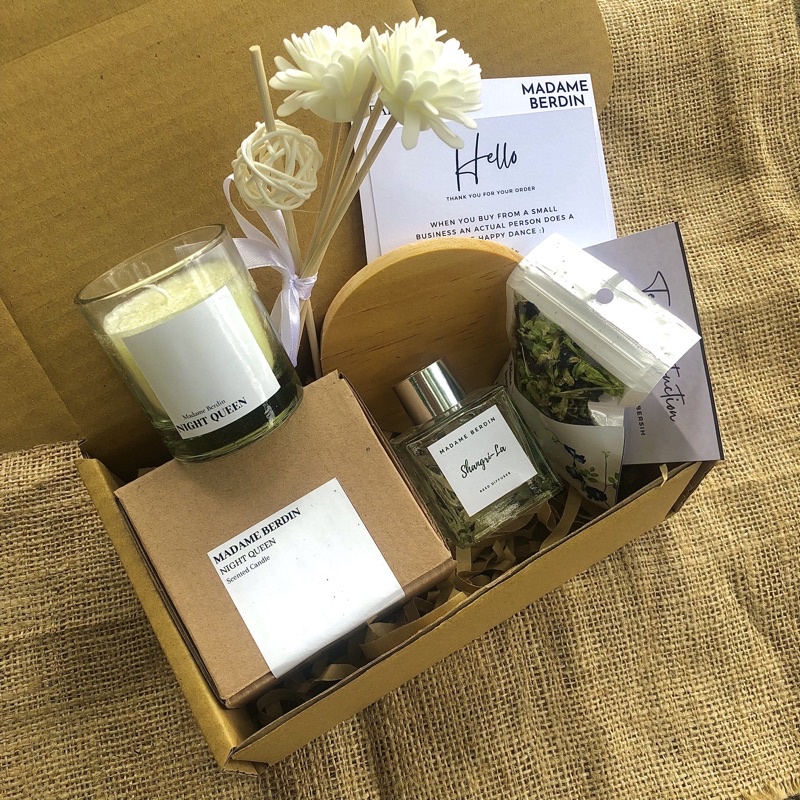 

⚡BIG SALE NATAL⚡Gift Set Scented Candle Reed 60gr Blue Tea Hampers Reed Diffuser Wedding Gift | Kado Ultah Nikah | Wedding Hampers