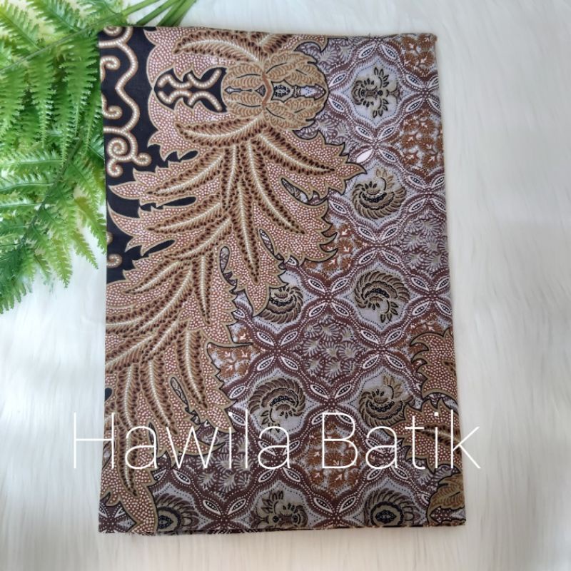 Couple Rok Lilit dan Kemeja Batik Premium Warna Gold