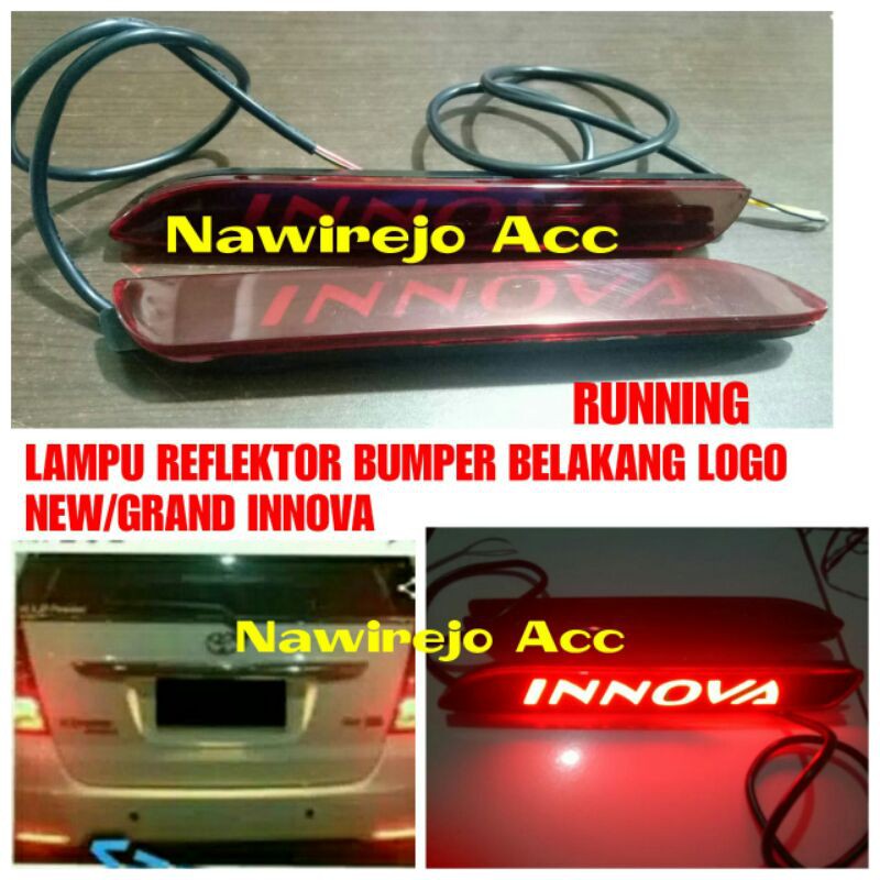Lampu Reflektor Bumper Belakang Grand Innova Logo Running