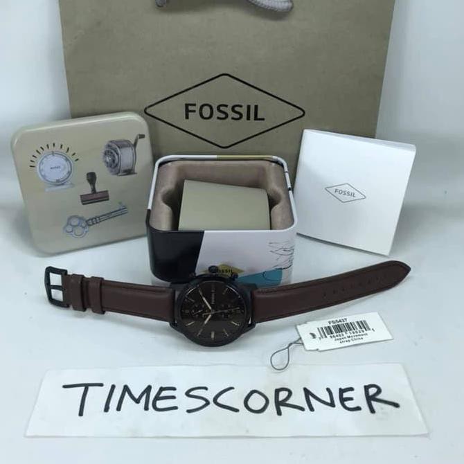 Fossil FS5437 leather brown 43mm original