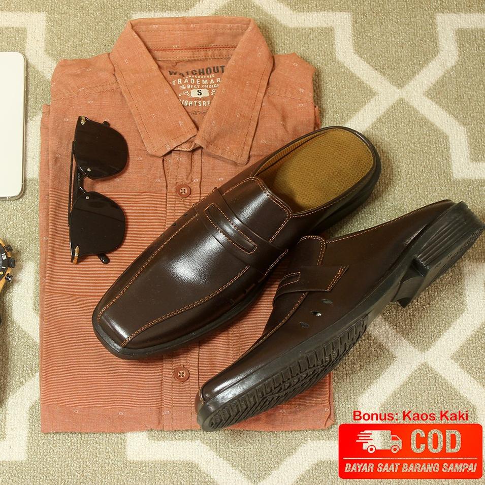 Paket Hemat--Sandal Sepatu Bustong Cowok Sendal Sepatu Tutong Slop Pria Formal MODEL KICKERS 02 ORIG