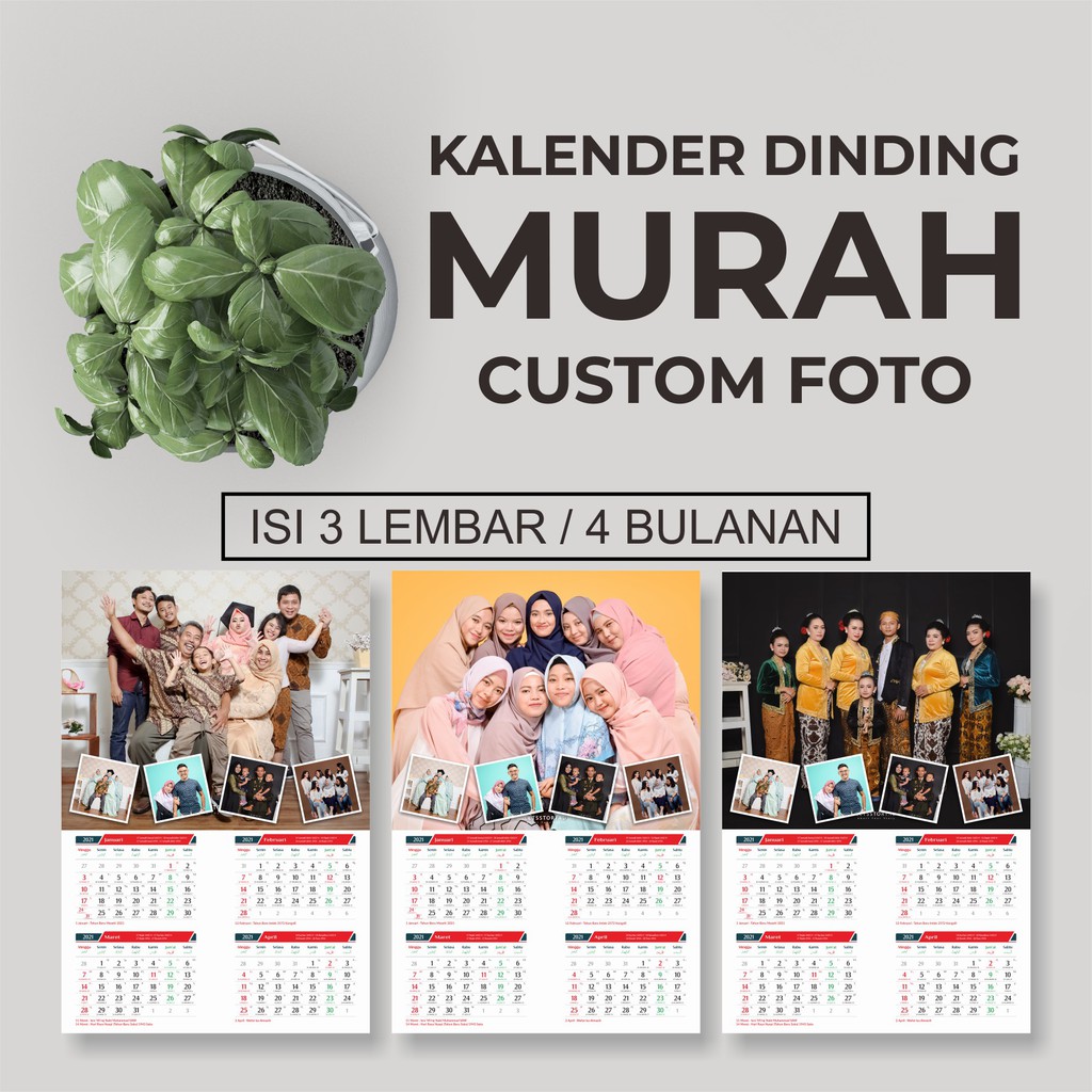 

(BISA COD) KALENDER DINDING 2021 KUALITAS TERBAIK KALENDER FOTO DINDING CUSTOM A3+ 2022