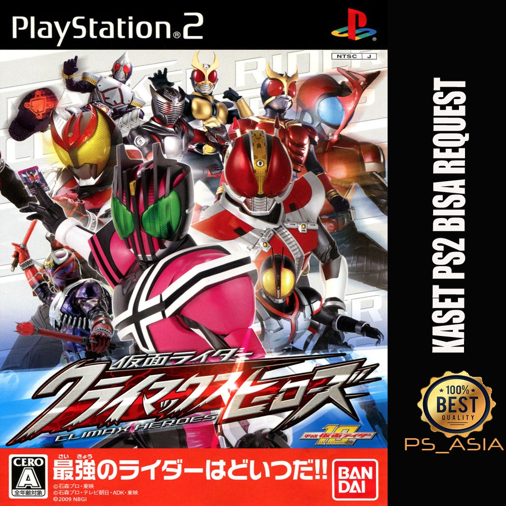 Kaset PS 2 Kamen Rider Climax Heroes Kamen Rider Hibiki Kamen Rider 555 Kamen Rider Blade