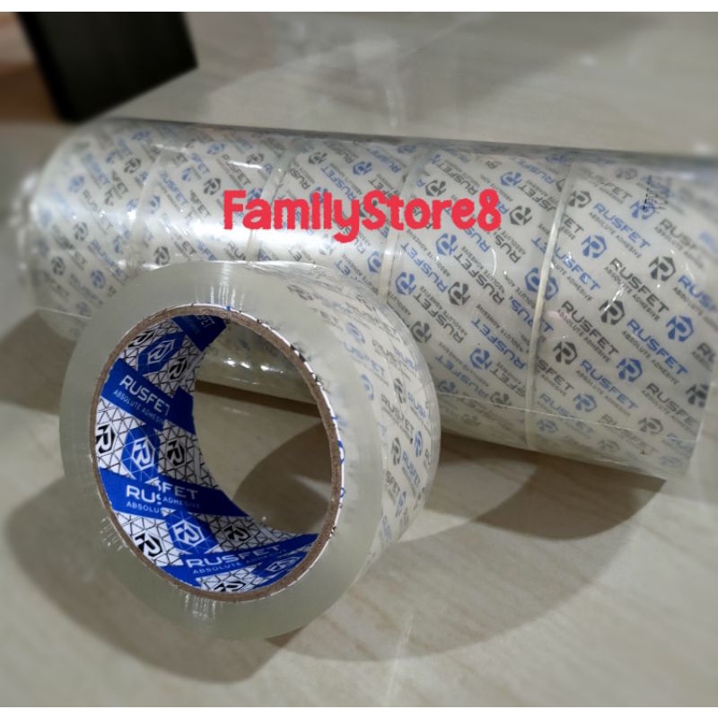 

isolasi/lakban rusfet bening 2inch/24mm 1 roll