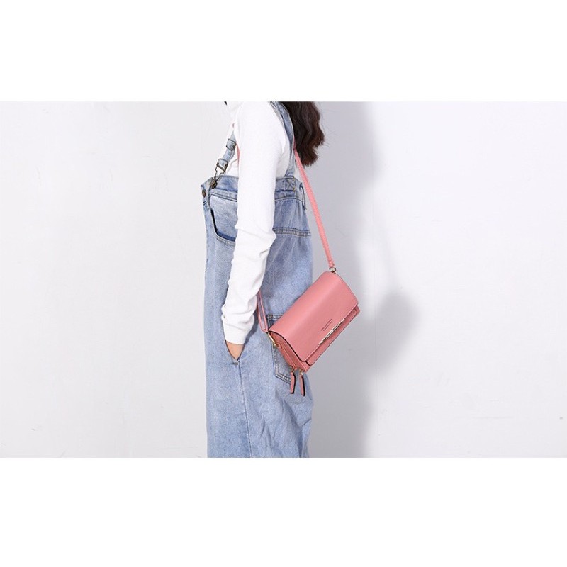 Tas Selempang Kulit Wanita Dompet Hp Cewek Handbag Sling Bag Multifungsi FY 9061