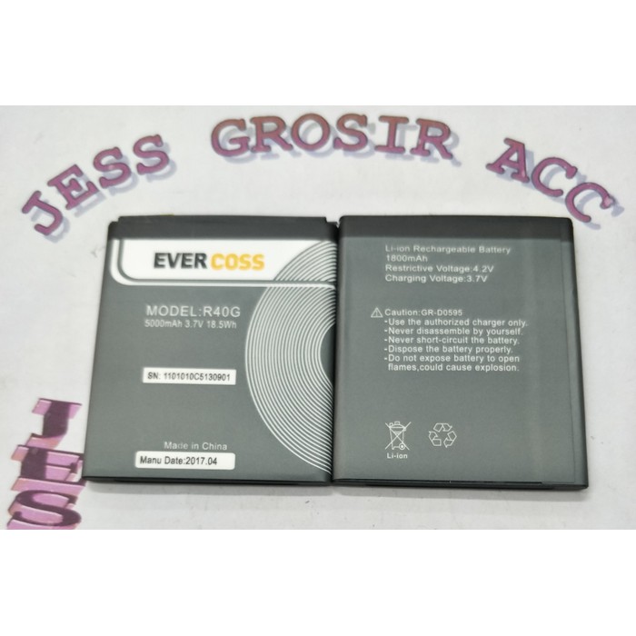 Baterai Battery Evercross Evercoss Cross R40G Jump T2 Double Power - Hitam