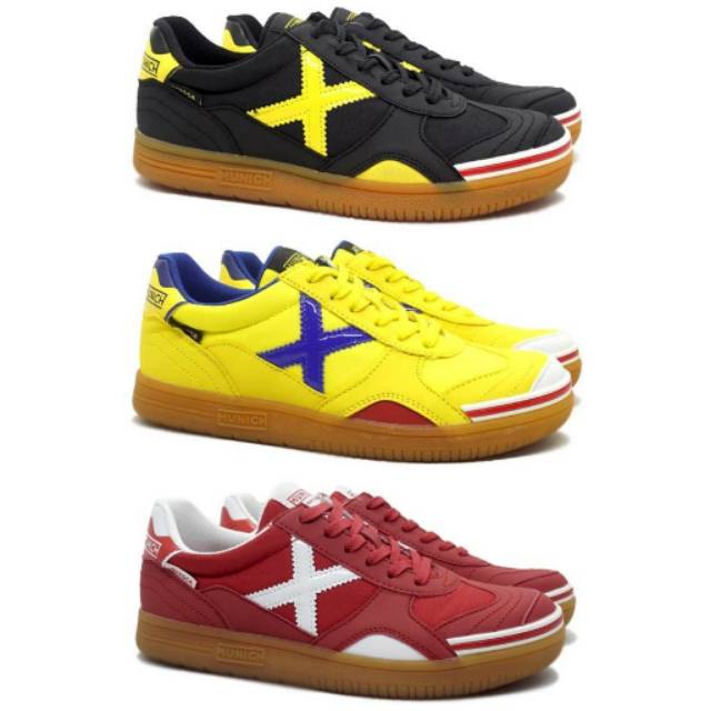 Sepatu Futsal X Munich Gresca - Black Yellow Red Original