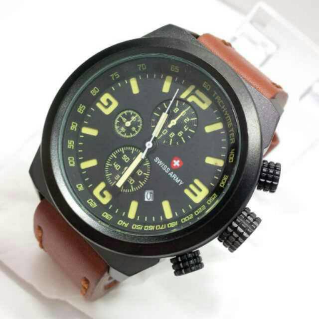 Jam Tangan Pria SWIS5 ARMY SUPER KRONO AKTIF