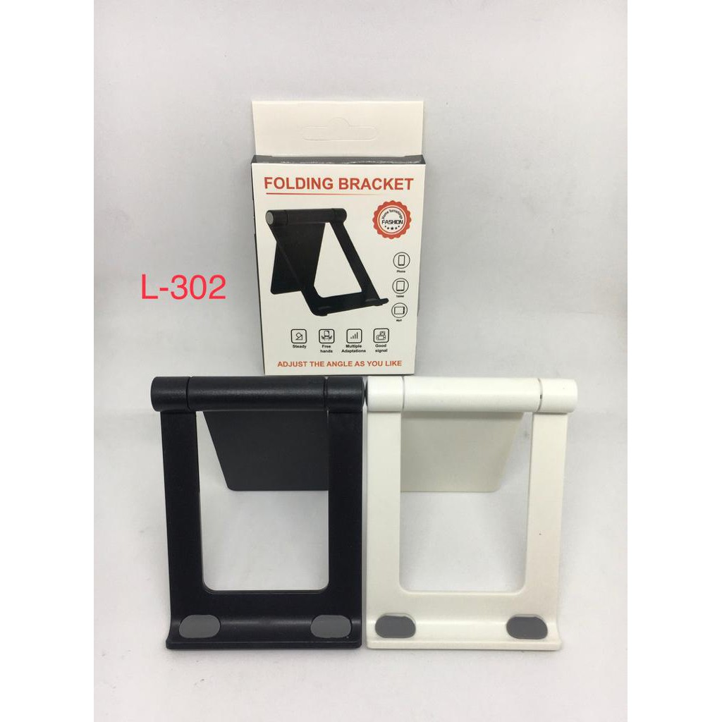 Holder Universal Folding Bracket L-302 Holder Meja Folding Dekstop Stand HP Serbaguna