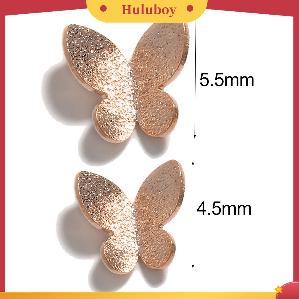 Huluboy Huluboy♡ 100pcs / Pak Kupu-Kupu 3D Untuk Dekorasi Manicure