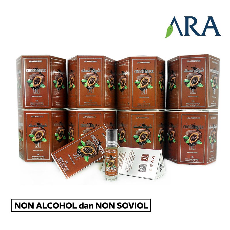 Parfum Choco Musk ARA PERFUMES 6ml Non Alkohol Original