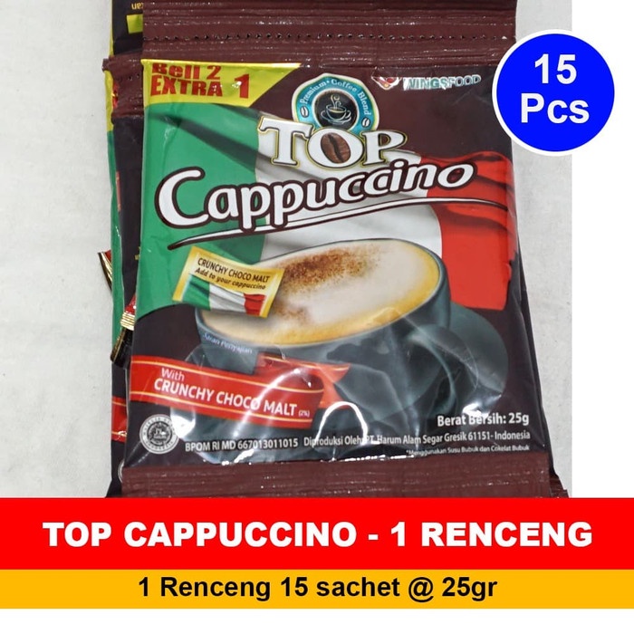 

Ds0Ds1D Kopi Top Coffee Cappuccino 1 Renceng 15 Sachet @25G Top Coffee Ds20X11