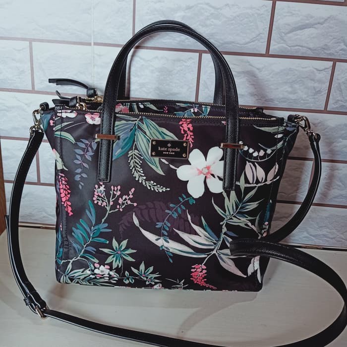 TAS WANITA KATE SPADE ORIGINAL - KATE SPADE ALYSE SATCHEL BOTANICAL