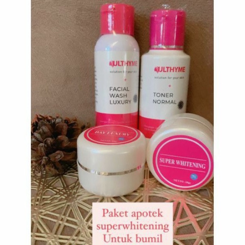 ULTHYME SKINCARE PAKET SUPERWHITE FARMASI/APOTEK/PAKET LUXURY/MELANO/F1