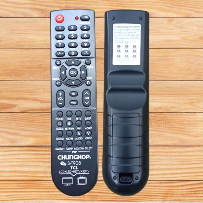 Remote Remot TV TCL Remot Universal TCL LCD LED