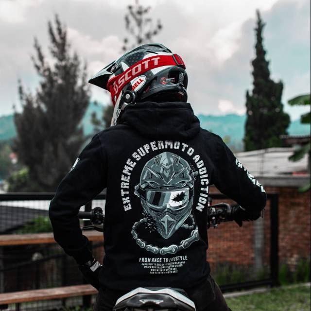 HOODIE | PROSTREET | SUPERMOTO ADDICT | ORIGINAL | BLACK | NEW