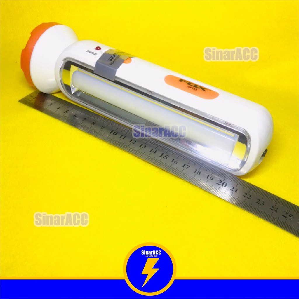 Senter fox GF 705 / 706 Emergency Super Terang led emergency panjang besar padam listrik lampu darurat