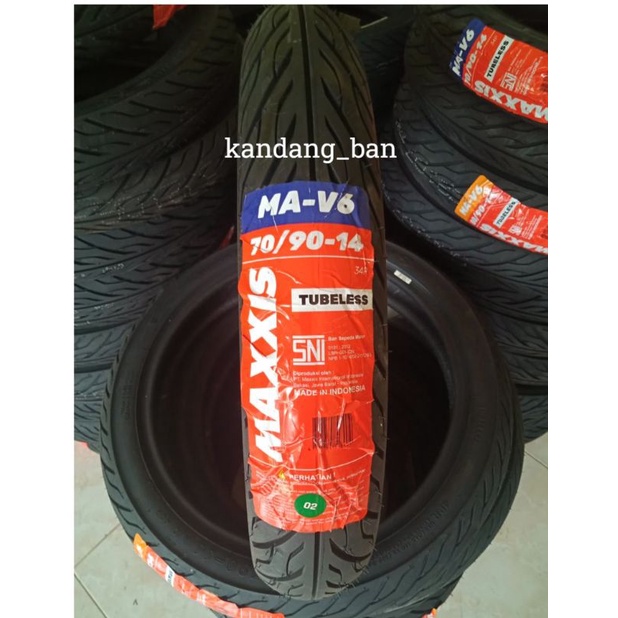 BAN TUBLES MATIC MAXXIS MA V6 70/90-14 BAN BARU,100% ORIGINAL,FREE PENTIL