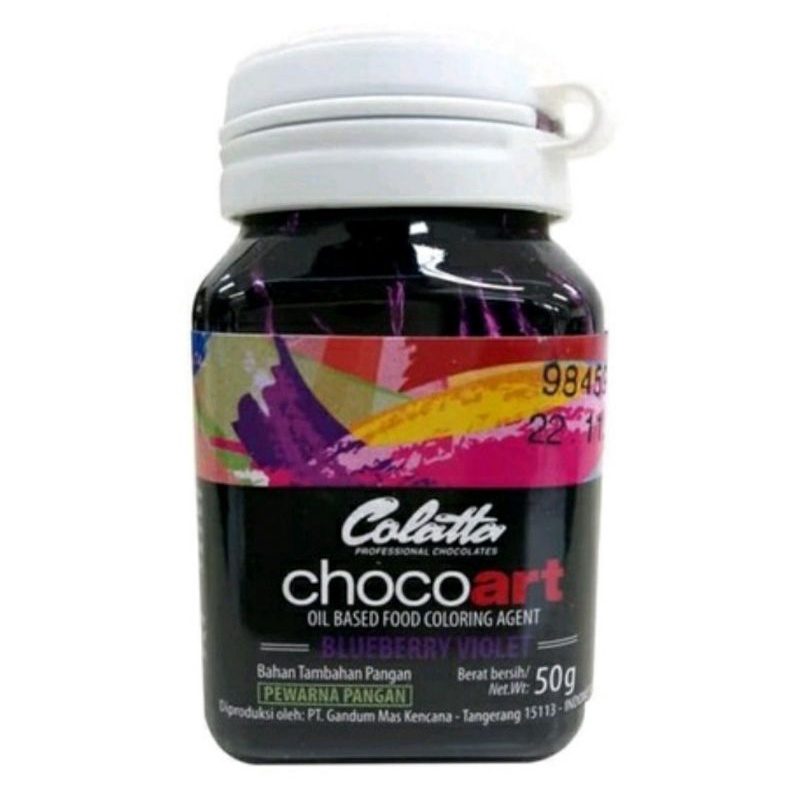 

Colatta Chocoart Pewarna Makanan Choco art Blueberry Violet 50 gr