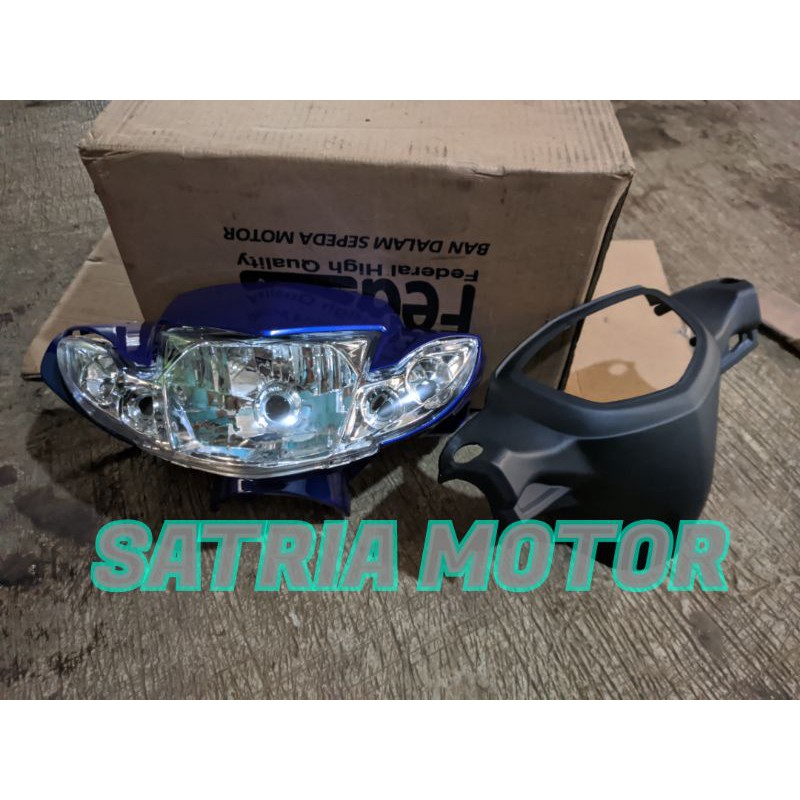 terbaik batok kepala vega r new biru plus lampu