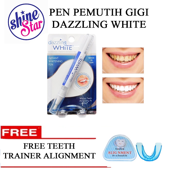 SHINE STAR - [ PAKET 2 IN1 ] Original 100% Alat Perapi Gigi Alignment + Dazzling White Pen Pemutih Gigi Kuning Permanen