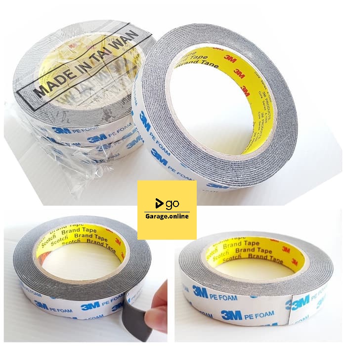 ISOLASI DOUBLE TAPE FOAM Doubletape 3M Putih Taiwan termurah