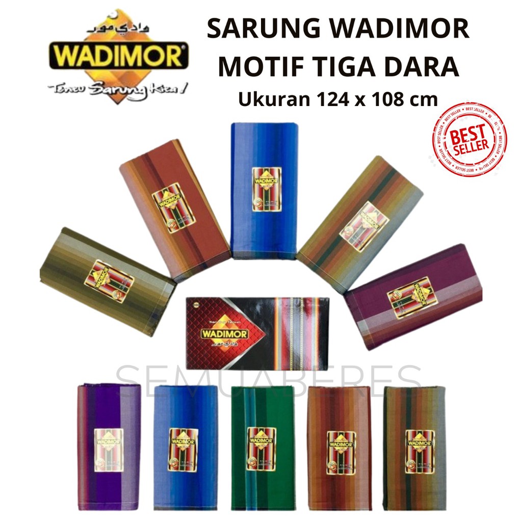 (Grosir 10pcs) Sarung Wadimor Gajah Duduk Motif - Kain Tenun Dewasa Pria Laki Cowo Sholat Solat