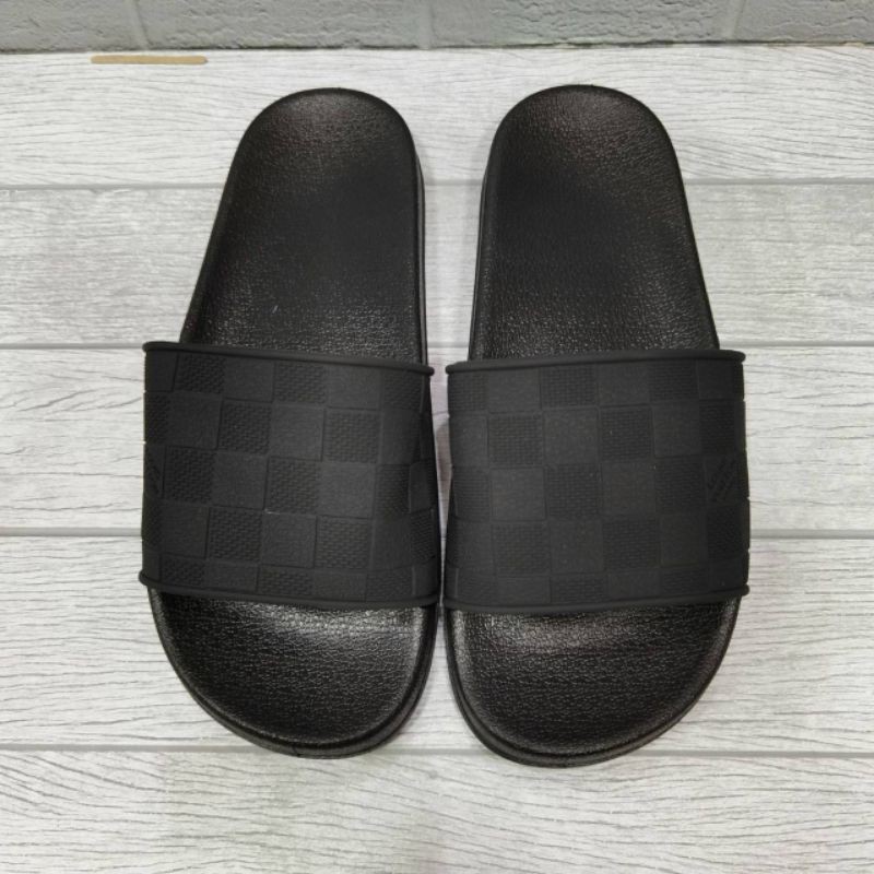 sandal import pria full black size 40-44 grade original