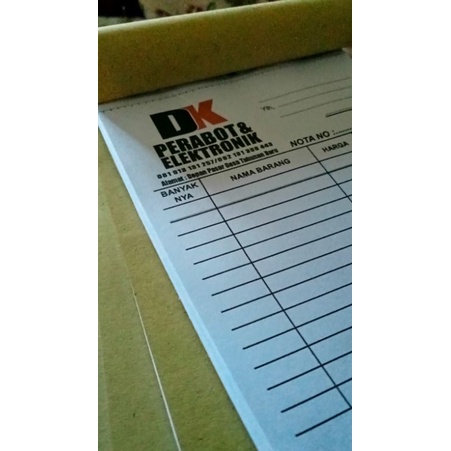 

Nota Penjualan Toko, Nota Kwitansi, Nota olshop, Nota custom