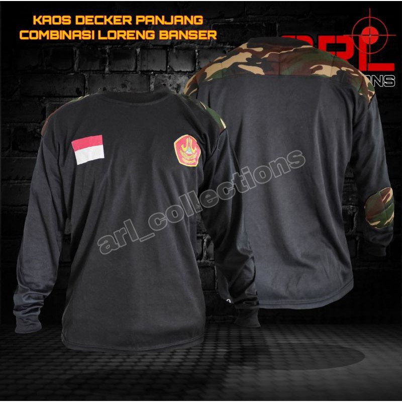 KAOS LENGAN PANJANG BANSER ANSOR /KAOS DECKER KOMBINASI LORENG BANSER NASIONAL