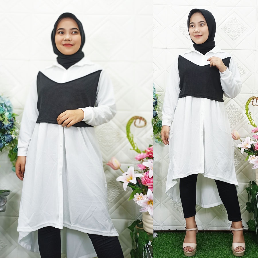 ALONA SET DRESS TUNIK DAN CELANA CARLINA FASHION