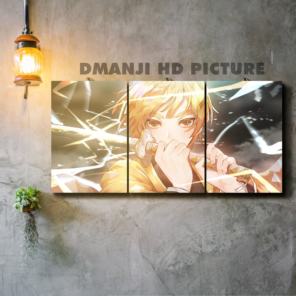 POSTER KAYU MULTIPANEL KIMETSU NO YAIBA / 60X30 / HIASAN DINDING DEMON SLAYER / PAJANGAN KAMAR ANIME-HD - KNY 86