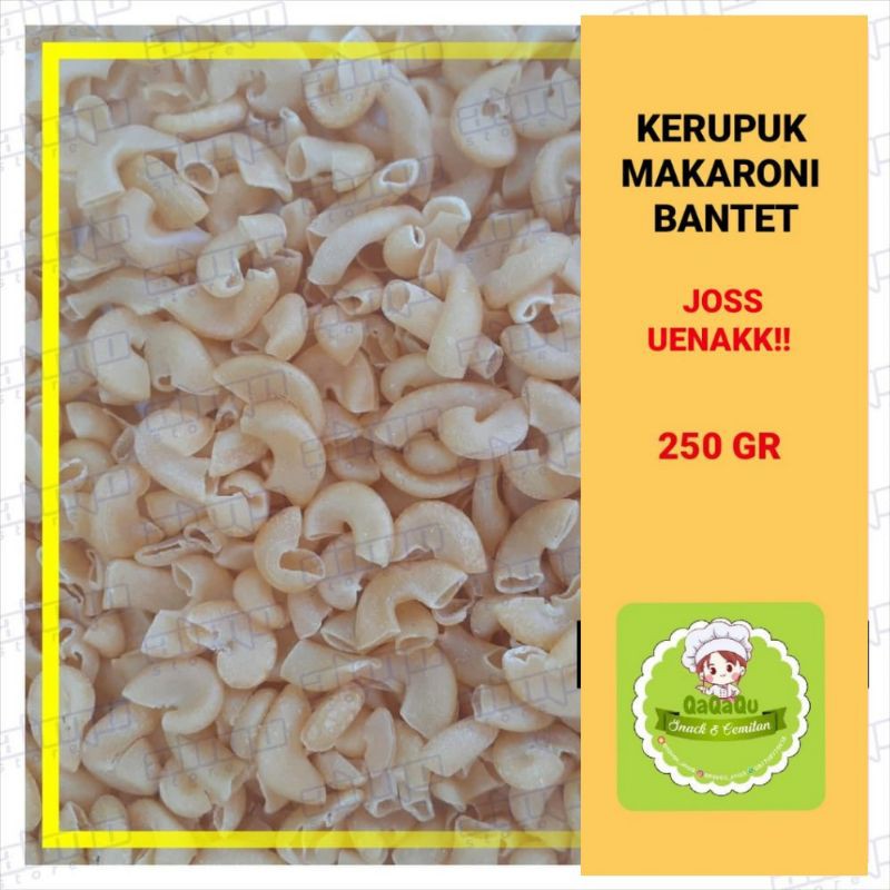 

KERUPUK MACARONI MAKRONI BANTET GURIH (MENTAH)