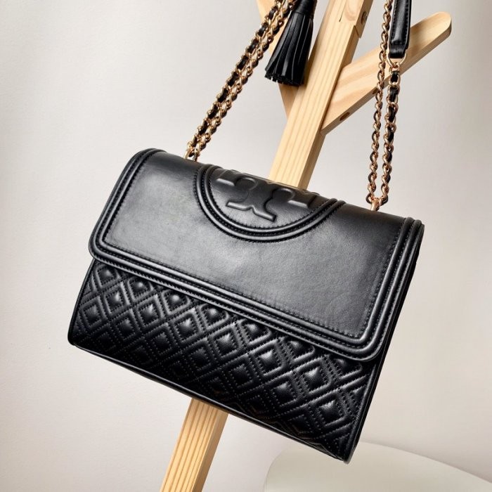 

BISA COD Tory Burch Fleming Convertible Black (Box, Receipt, Paperbag, Dustbag) MURAH
