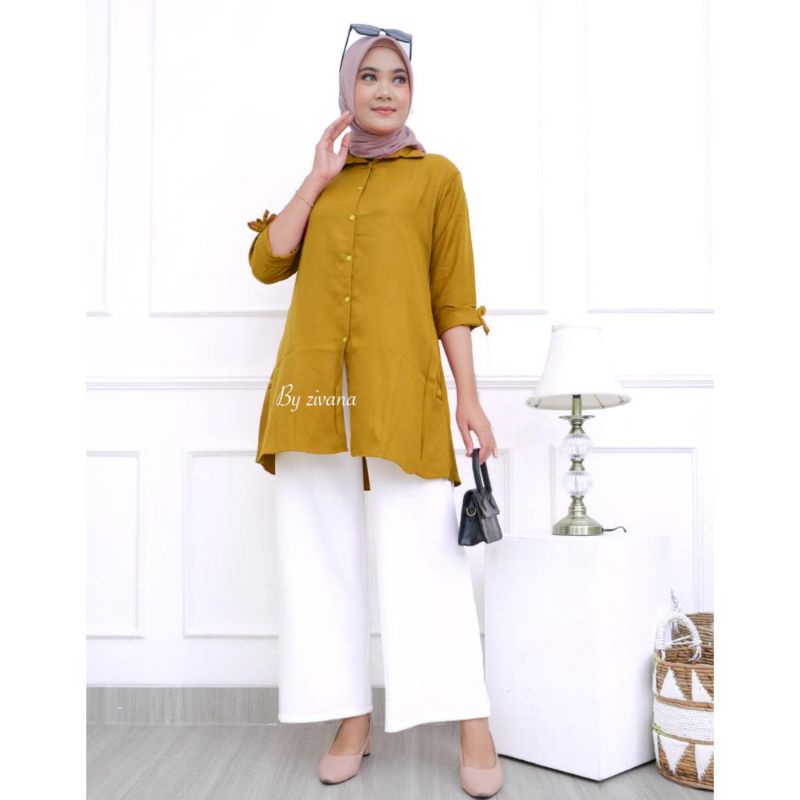 Tunik Polos SHAKILA LD ±110cm //JF4056