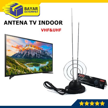 Antena TV Indoor VHF &amp; UHF Anten TARIK  TV Dalam Ruang (Lingkar 2 Antena) Murah