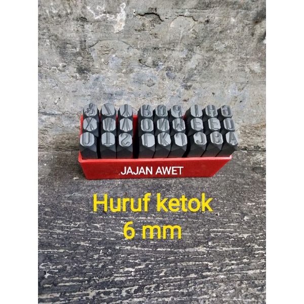 Huruf ketok 6 mm - mata ketok 6 mm huruf