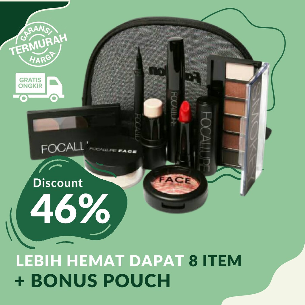 [LANGSUNG KIRIM] Perawatan Wajah Focallure kit make up set Seserahan isi 8pcs paket make up